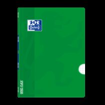 Oxford School Classic Openflex A4 - Tapa de Plastico Resistente - Libreta Grapada 4x4 con Margen - 48 Hojas de Papel de Alta Calidad - Color Verde