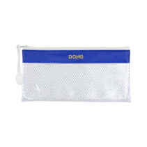 Dohe Bolsa Apaisada Tamaño 22x11cm - Fabricada en PVC - Resistente al Agua - Ideal para Viajes - Cierre de Cremallera - Banda Color Azul