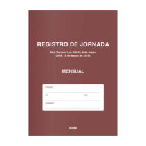 Dohe Libro de Registro de Jornada - 12 Hojas Mensuales - Ideal para 1 Empleado 1 Año - Papel de 120 gr