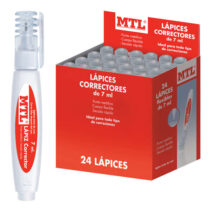 Dohe Expositor de 24 Correctores Liquidos Tipo Lapiz - Punta Metalica para Mayor Precision - Rapido Secado - Eficaz Cobertura - 7 Ml