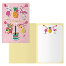 Dohe Pack de 6 Tarjetas de Felicitacion de Cumpleaños - 11.5x17cm - Impresion a Todo Color - Estampaciones con Pelicula de Color - Estampacion en Seco - Papel Offset Blanco de 300gr - Incluye Sobre de Color