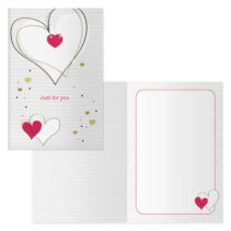 Dohe Pack de 6 Tarjetas de Felicitacion de San Valentin - 11.5x17cm - Impresion a Todo Color - Estampaciones con Pelicula de Color - Estampacion en Seco - Papel Offset Blanco de 300gr - Incluye Sobre de Color