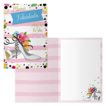 Dohe Pack de 6 Tarjetas de Felicitacion Dia de la Madre - 11.5x17cm - Impresas a Todo Color - Estampaciones con Pelicula de Color - Estampacion en Seco - Papel Offset Blanco de 300gr - Incluye Sobre de Color