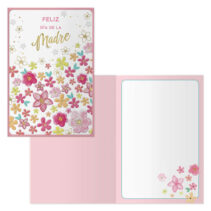 Dohe Pack de 6 Tarjetas de Felicitacion Dia de la Madre - 11.5x17cm - Impresas a Todo Color - Estampaciones con Pelicula de Color - Estampacion en Seco - Papel Offset Blanco de 300gr - Incluye Sobre de Color