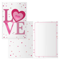 Dohe Sunday Pack de 6 Tarjetas de Felicitacion San Valentin - 11.5x17cm - Impresion a Todo Color - Estampaciones con Pelicula de Color - Estampacion en Seco - Papel Offset Blanco de 300gr - Incluye Sobre de Color