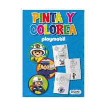 Dohe Libro de Colorear Playmobil Police - Cubierta de Cartulina de 350gr - Interior de 30 Hojas en Papel de 120gr - Ideal para Lapices de Colores y Pinturas de Cera