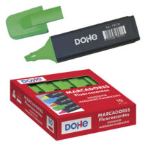 Dohe Marcadores Fluorescentes - Punta Biselada de 1-5mm - Clip en la Capucha - Apto para Todo Tipo de Papel - Color Verde