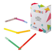 Dohe Geotiras - Tiras de Plastico para Construccion de Poligonos - Conectables con Pios y Agujeros - Ideal para Tercer Ciclo de Primaria