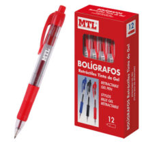 Dohe Boligrafos Retractiles de Tinta de Gel Permanente - Punta Bola de 0.7mm - Resistente al Agua - Cuerpo de Plastico - Grip de Caucho - Trazo de 0.4mm