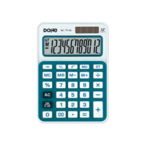 Dohe Calculadora Electronica de 12 Digitos - Alimentacion Solar y a Pilas - 4 Teclas de Memoria - Apagado Automatico - Teclas de Gran Formato - Funciones de Raiz Cuadrada y Mark Up