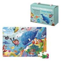 Dohe Puzzle Educativo para Niños - 36 Piezas - Doble Capa de Carton y Contrachapado - Estimula la Imaginacion y el Razonamiento - Colores y Dibujos Atractivos