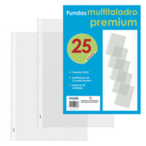 Dohe 25 Fundas Multitaladro Premium con 16 Perforaciones - Polipropileno Rugoso