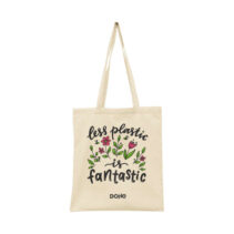 Dohe Totebag de Algodon Reciclado y Organico - 220gr - Asas Largas - Sostenible y Respetuoso con el Medio Ambiente - Espacioso y Manejable