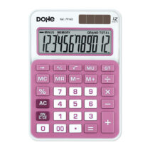 Dohe Calculadora Electronica de 12 Digitos - Alimentacion Solar y a Pilas - 4 Teclas de Memoria - Apagado Automatico - Teclas de Gran Formato - Funciones de Raiz Cuadrada y Mark Up