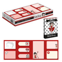 Dohe Expositor de Indices y Notas Adhesivas de Betty Boop - Set de 10 - Preimpresas a Todo Color - Potente Adhesivo - Ideal para Señalizaciones y Clasificaciones - Set de 8 Blocs de 20 Hojas