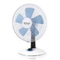 Orbegozo TF 0138 Ventilador de Sobremesa con Diseño Moderno y Seguro - Aspas de 35cm - 4 Velocidades - Funcion Oscilante - Control LED y Modo Silencioso