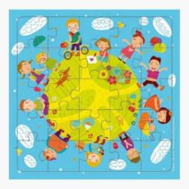 Pictura Tarjeta Puzzle - 15.5x15.5cm - Tematica Infantil - 25 Piezas - Incluye Sobre Blanco - Certificacion FSC