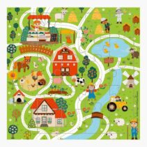 Pictura Tarjeta Puzzle - 15.5x15.5cm - Tematica Caminos de Pueblo - 25 Piezas - Incluye Tarjeta Plegada y Sobre Blanco - Certificacion FSC