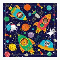 Pictura Tarjeta Puzzle - 15.5x15.5cm - Tematica del Espacio - 25 Piezas - Incluye Tarjeta Plegada y Sobre Blanco - Embolsada en Celofan - Papel con Certificacion FSC