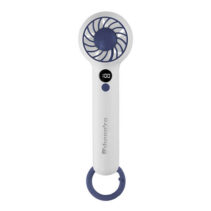 Orbegozo HF 2200 Ventilador de Mano Portatil - Ventilacion Ajustable - Display Digital - Carga USB-C - Bateria de Litio de Larga Duracion - Gancho Integrado