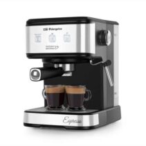 Orbegozo EX 5210 Cafetera Espresso Intenso - Presion 20 Bar - Potencia 1100 W - Panel Tactil - Deposito 1.5L - Valvula de Seguridad - Vaporizador Acero Inoxidable - Accesorios Incluidos