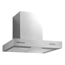 Orbegozo DS 56160 B In Campana Extractora Decorativa Elegante y Potente - Motor de 190W - 3 Niveles de Potencia - Filtros de Aluminio Desmontables - Instalacion Facil - Acero Inoxidable - Luz LED