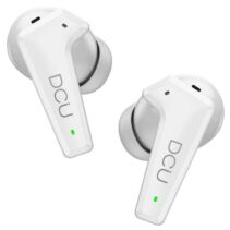 DCU Tecnologic Auriculares Inalambricos con Cancelacion de Ruido Activa Feedforward - Bluetooth 5.0/5.2 - hasta 8 Horas de Reproduccion - Distancia de Transmision de 10m - Color Blanco