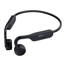 DCU Tecnologic Auriculares Bluetooth Conduccion Osea - Conexion Estable Bluetooth 5.0 - Diseño sin Bloqueo Auditivo - Bateria de 8 Horas - Microfono Integrado - Ligeros y Comodos - Color Negro