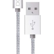 DCU Tecnologic Cable Lightning C89 - Conector USB 2.0 de Aluminio - Conductor de Cobre - Color Plata