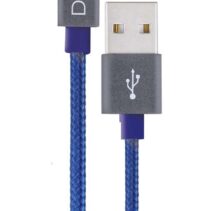 DCU Tecnologic Cable Lightning - 2m - Carga y Sincroniza tus Dispositivos Apple de Forma Rapida y Segura - Color Azul