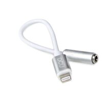 DCU Tecnologic Adaptador Lightning a Jack 3.5mm - 15cm - Color Blanco