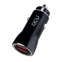 DCU Tecnologic Cargador de Coche - 2xUSB 4.8A - Carga Rapida en Movimiento - Compacto y Duradero - Eficiente y Potente - Color Negro