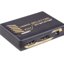 DCU Tecnologic Mini HDMI 1x4 Distribuidor de Video - Distribuye Señal HDMI a 4 Pantallas Simultaneamente - Soporta Resoluciones 4K - Color Negro