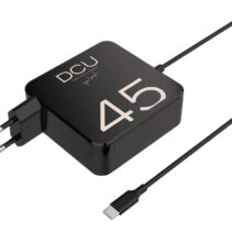 DCU Tecnologic Cargador USB-C 45W Ultra Rapido - Entrada Universal - Salida de Alta Potencia - Compacto y Portatil - Color Negro