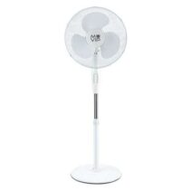 Muvip Ventilador de Pie 45W 3 Aspas - 3 Velocidades - Altura e Inclinacion Ajustables - Base Reforzada - Color Blanco