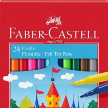 Faber-Castell Castle Pack de 24 Rotuladores - Tinta con Base de Agua Lavable - Colores Surtidos