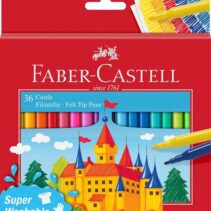 Faber-Castell Castle Pack de 36 Rotuladores - Tinta con Base de Agua Lavable - Colores Surtidos