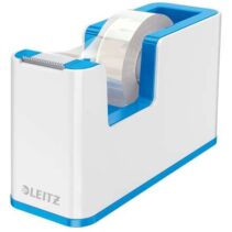 Leitz WOW Dispensador de Cinta Adhesiva - Para Rollos de hasta 19mm x 33m - Incluye Cinta Autoadhesiva Escribible - Color Blanco/Azul