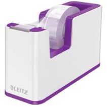 Leitz WOW Dispensador de Cinta Adhesiva - Para Rollos de hasta 19mm x 33m - Incluye Cinta Autoadhesiva Escribible - Color Blanco/Violeta