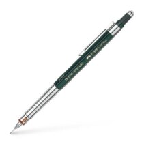 Faber-Castell TK-Fine Vario L Portaminas HB 0.5mm - Con Goma de Borrar - Clip de Metal - Color Verde