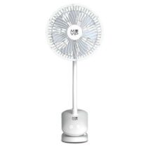 Muvip Ventilador de Pinza Portatil 5W 15cm de Diametro - 4 Velocidades - Angulo Ajustable hasta 360º - Autonomia hasta 9h - Color Blanco