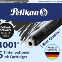 Pelikan 4001 TP/6 Pack de 6 Cartuchos - Tinta de Alta Calidad - Compatible con Plumas Estilograficas - Color Negro