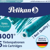 Pelikan Caja de 6 Cartuchos 4001 TP/6 - Recambio para Plumas Estilograficas - Color Azul Turquesa