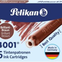 Pelikan Caja de 6 Cartuchos 4001 TP/6 Tinta de Alta Calidad - Compatible con Plumas Estilograficas - Color Marron