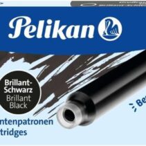 Pelikan 4001 GTP/5 Pack de 5 Cartuchos Largos - Tinta de Alta Calidad - Compatible con Plumas Estilograficas - Color Negro