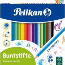 Pelikan Caja de 24 Lapices de Colores Hexagonales Lacados - Mina Antirotura - FSC