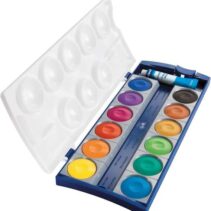 Pelikan Acuarelas Opacas 735/K12 Caja 12 Pocillos + 1 Tubo Blanco - Colores Intensos y Faciles de Diluir - Resistente a la Luz - Ideal para uso Escolar