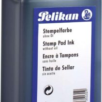 Pelikan Botella de Tinta para Tampones 1L - Sin Aceite - Secado Rapido - Resistente al Agua - Color Azul Intenso