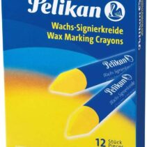 Pelikan Pack de 12 Ceras para Marcar - Punta Resistente - Ideal para Resaltar Textos - Color Amarillo