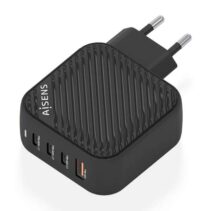 Aisens Cargador GAN 100W - 3xUSB-C PD3.0 QC4.0 - 1xUSB-A QC3.0